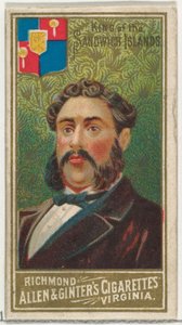 Koning van de Sandwich Eilanden, uit de serie Wereldheersers N34 voor Allen & Ginter Ciga..., 1889 door Unbekannt