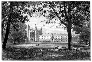 Kings College, Cambridge, 1900 door Unbekannt