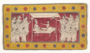 Krishna met een asceet door Unbekannt
