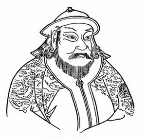 Kublai Khan 1215-1294 van het Mongoolse Rijk en stichter van de Yuan-dynastie, 1912