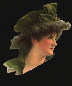 Dame met groene hoed