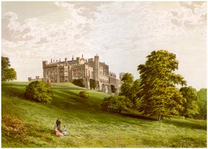 Lambton Castle, County Durham, huis van de Graaf van Durham, ca. 1880