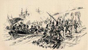 Landing van Sir Ralph Abercromby en Britse troepen in Alexandrië, 1801, 1884 door Unbekannt