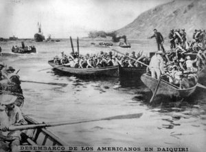 Landing van de Amerikanen in Daiquiri, 1898