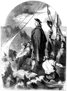 Landing van de Chevalier de St George in Schotland, 1715, 19e eeuw door Unbekannt