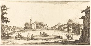 Landschap, in of na 1635 door Unbekannt