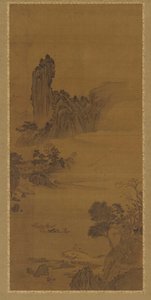 Landschap met veerboten, Qing-dynastie, 18e eeuw