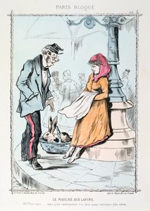 Le Marché aux Lapins, 1870-1871 door Unbekannt