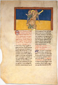 Blad uit een Beatus Manuscript: de Zevende Engel Verklaart de Heerschappij van de Heer, ca. 1180
