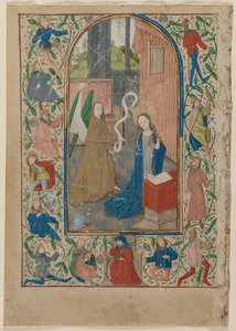 Blad uit een Getijdenboek: De Aankondiging, 1470s