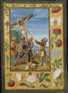 Blad uit een Getijdenboek: De Kruisverheffing, ca. 1510-1520