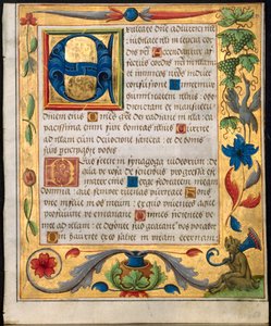 Blad uit een Psalter en Gebedenboek door Unbekannt