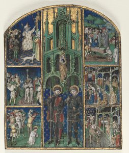 Blad uit de Getijden van Hertog Lodewijk van Savoye: Heiligen Nereus en Achilleus, midden 1400s door Unbekannt