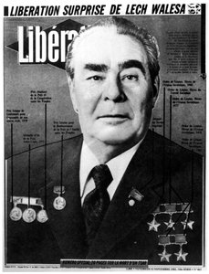 Leonid Brezjnev, Sovjetleider, omslag van Liberation, 1982 door Unbekannt