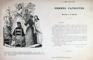 Les Clubs des Femmes Patriotes, Parijse Commune, 1871 door Unbekannt