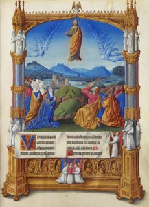 Les Très Riches Heures du duc de Berry, Folio 184r - De Hemelvaart