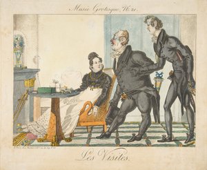 Les Visites, Musée Grotesque, No. 21, begin 19e eeuw door Unbekannt