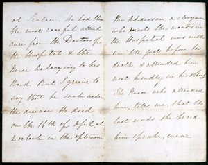 Brief van Florence Nightingale, mei 1856 door Unbekannt