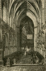Interieur van de kathedraal van Lichfield, kijkend naar het westen, 1898 door Unbekannt
