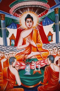 Leven van de Boeddha Instructie aan de vergadering van arahants, Siem Reap, Cambodja