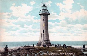 Vuurtoren bij New Brighton, Wirral, Merseyside, 1904 door Unbekannt