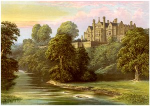Lilburn Tower, Northumberland, huis van de familie Collingwood, c1880