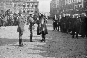 Lille bevrijd door het Britse 5e leger, Frankrijk, 17 oktober 1918