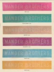 Linotype-oefening - Mander Brothers advertentie, 1910 door Unbekannt