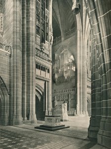 Liverpool Cathedral: Algemeen uitzicht vanaf Memorial Transept. Architect, Sir G. Gilbert Scott, 1924