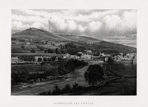 Llangollen en kasteel, Denbighshire, Noord-Wales, 1896 door Unbekannt