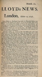 Lloyds Nieuws. Londen, 15 oktober 1696 - Numb. 20, 1928 door Unbekannt