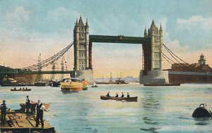 Londen - Tower Bridge, 1908 door Unbekannt
