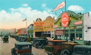 Zuidwaarts kijken op Main Street, ca. 1939 door Unbekannt