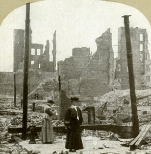 Kijkend naar het noordoosten vanaf de hoek Ellis en Powell Sts, 1906 door Unbekannt