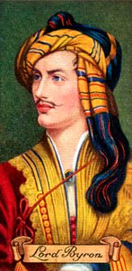 Lord Byron, uit een serie sigarettenkaartjes, 1935 door Unbekannt