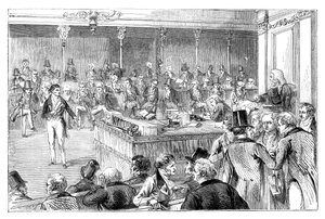 Lord John Russell 1792-1878 introduceert de Reform Act van 1832, ca. 1895 door Unbekannt