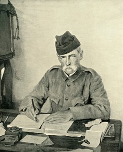 Lord Roberts schrijft in zijn tent