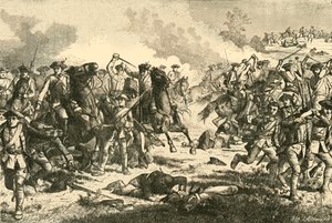Loudons Cavalerieaanval bij Kunersdorf, 1759, 1890 door Unbekannt
