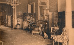 Louis XVI-kamer in de Cubaanse ambassade in Brussel, België, 1927 door Unbekannt