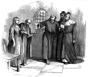 Lucrezia Castellani voor Inquisiteurs na verboden Waldenses dienst, ca. 1476 19e eeuw
