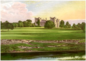 Lumley Kasteel, County Durham, huis van de Graaf van Scarbrough, ca. 1880 door Unbekannt