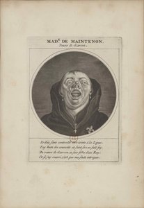 Madame de Maintenon vermomd als monnik, ca. 1690 door Unbekannt