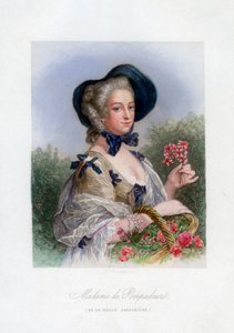 Madame de Pompadour als de mooie tuinierster door Unbekannt