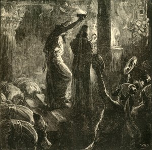 Magi rond het heilige vuur, 1890 door Unbekannt