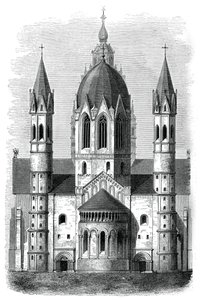 Mainz Kathedraal, Rijn, Duitsland, 12e en 13e eeuw, 1870