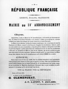 Mairie du 18e arrondissement, uit Franse politieke posters van de Parijse Commune door Unbekannt