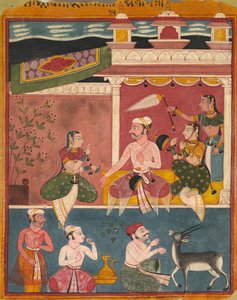 Malkaus Raga, uit Ragamala, ca. 1610 door Unbekannt