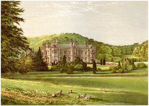 Mamhead, Devon, huis van Baronet Newman, ca. 1880