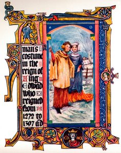 Manskostuum in het bewind van koning Edward I, 1909 door Unbekannt