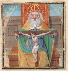 Manuscript Verlichting met de Drie-eenheid, uit een Getijdenboek door Unbekannt